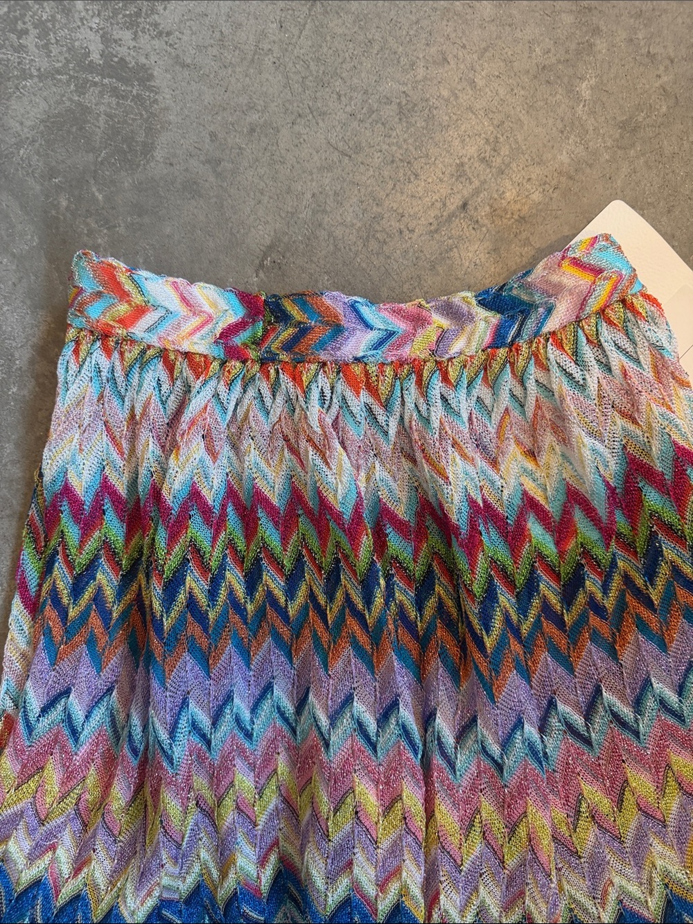 Missoni Multicolor Zigzag Knit Shorts in Pastel & Jewel Tones - Picture 3 of 9